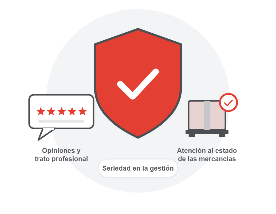 Ilustración vectorial de escudo con check, opiniones de clientes y atención al estado de las mercancías en el transporte aéreo internacional